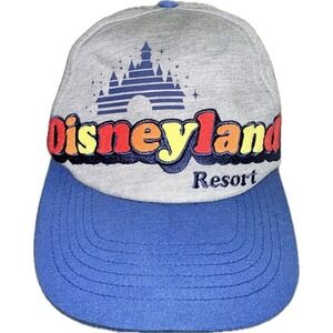 Disney Parks Disneyland Men's Gray/Blue Retro Snapback Adjustable Hat‎